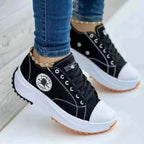 Women's Classic Canvas Platform Lace-Up Sneakers