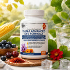15-in-1 Eye Formula Supplement Lutein Zeaxanthin Bilberry 60 Veggie Caps