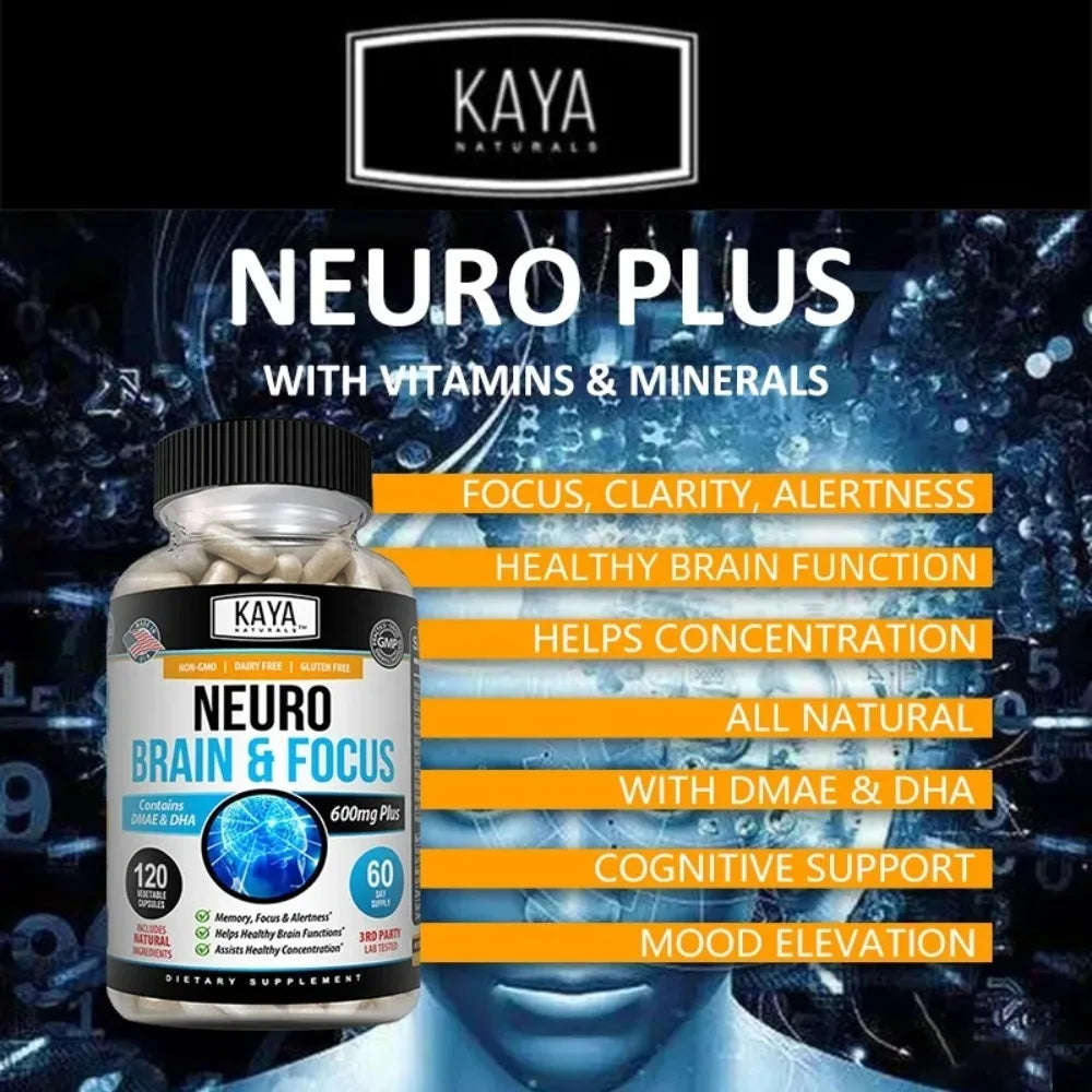 Nootropic Brain Support Supplement Memory Focus Capsules