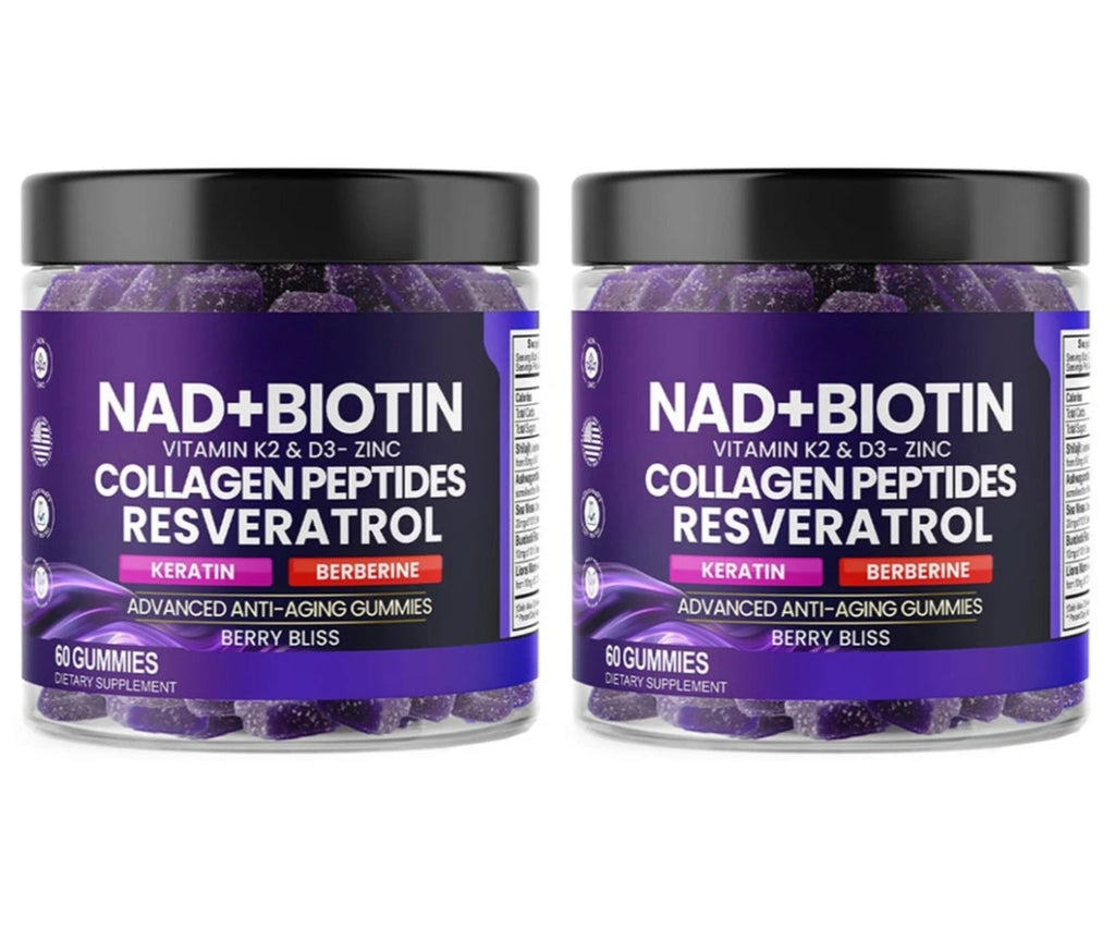 NAD+ and Biotin Hair Skin Nails Support Dietary Supplement Gummies