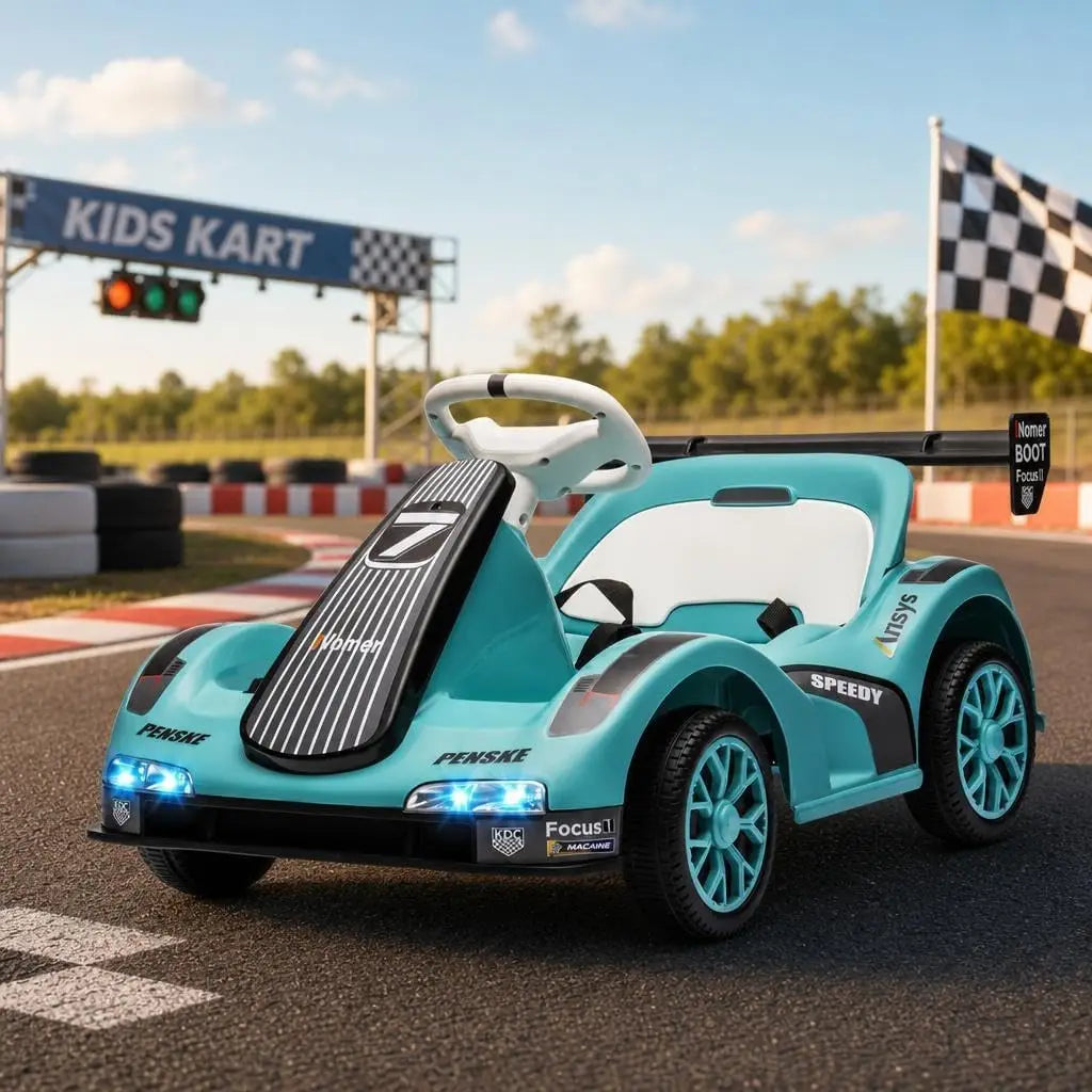 Kids 6V Electric Drift Go Kart Ride-On Toy with Remote Control