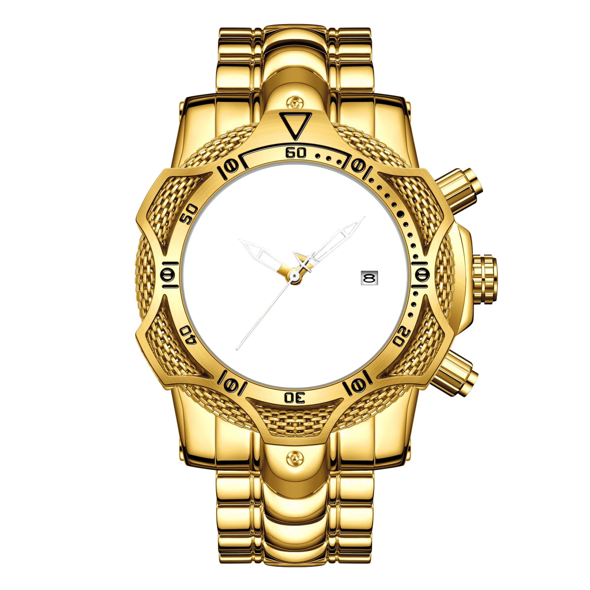 Men's Fashion Large Dial Water-Resistant Quartz Wristwatch