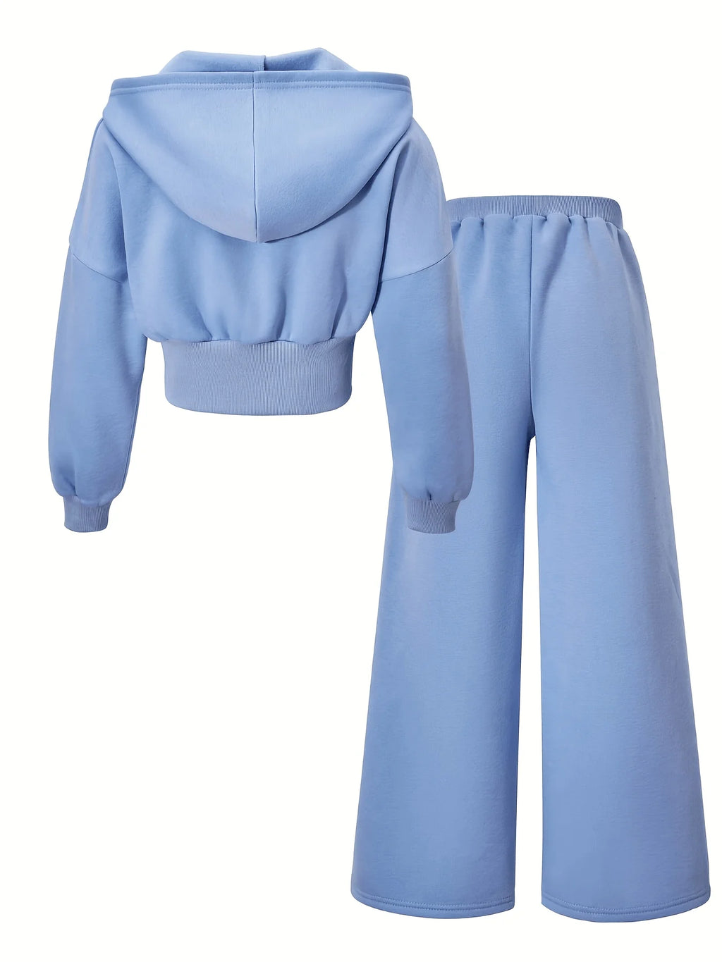 Girls' Hooded Sweatshirt and Long Pants Two-Piece Set