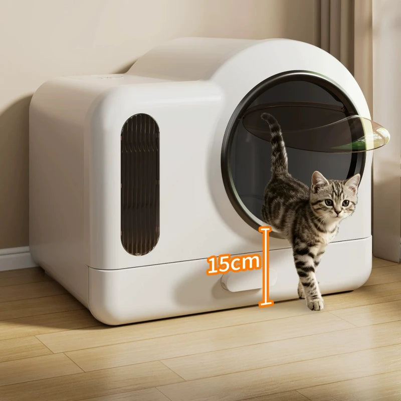 Ventilated Enclosed Cat Litter Box for Cats