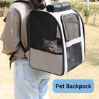 Lightweight Cat Backpack Carrier with Breathable Mesh for Travel Hiking