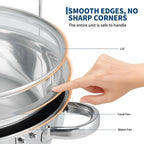 Stainless Steel Buffet Chafing Dish Set with Glass Lid 6 Qt