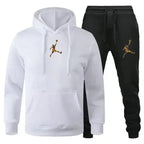 Men's Hooded Pullover and Jogger Pants Two-Piece Set