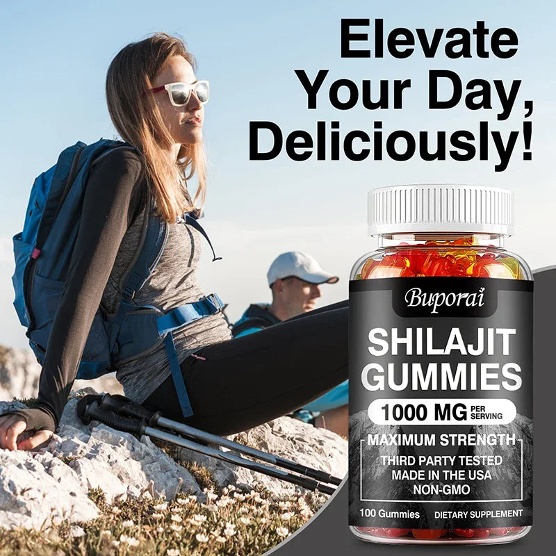 Shilajit Energy and Memory Support Dietary Supplement Gummies