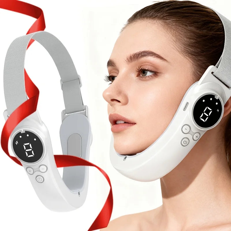 EMS V Face Lifting Massager 9 Levels Chin Cheek Lift Belt