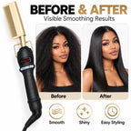 2-in-1 Wet & Dry Volumizing Curling Iron and Straightening Comb