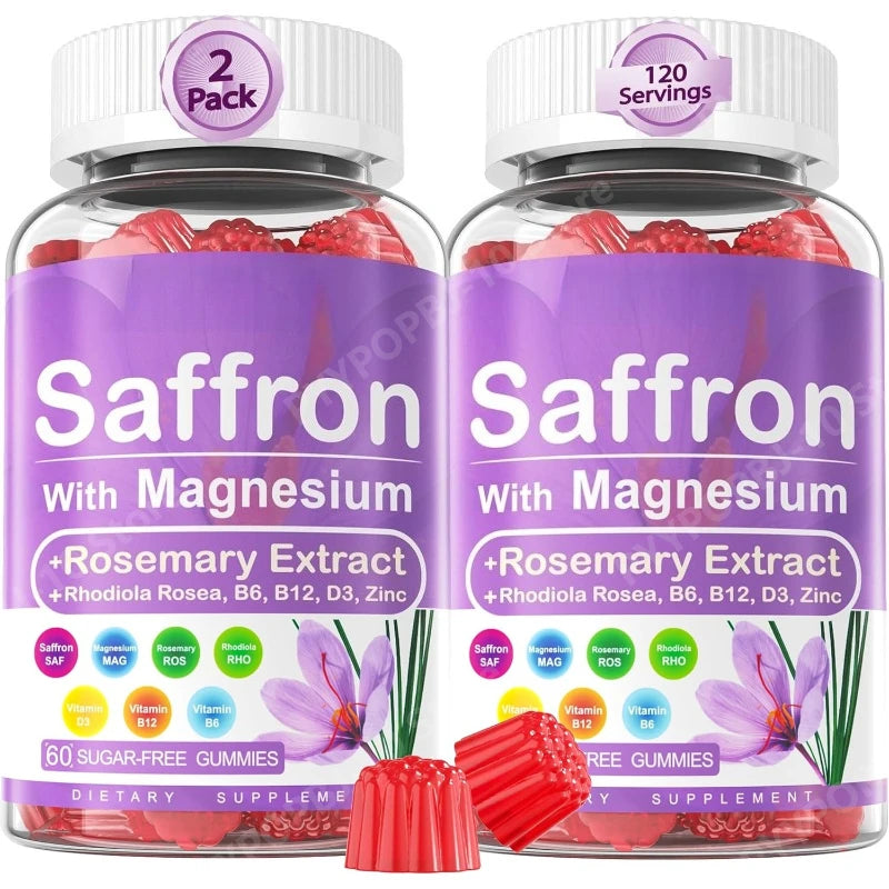 Saffron Mood and Sleep Support Dietary Supplement Gummies