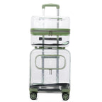 Double-layer Rolling Pet Stroller Carrier Backpack for Cats Dogs