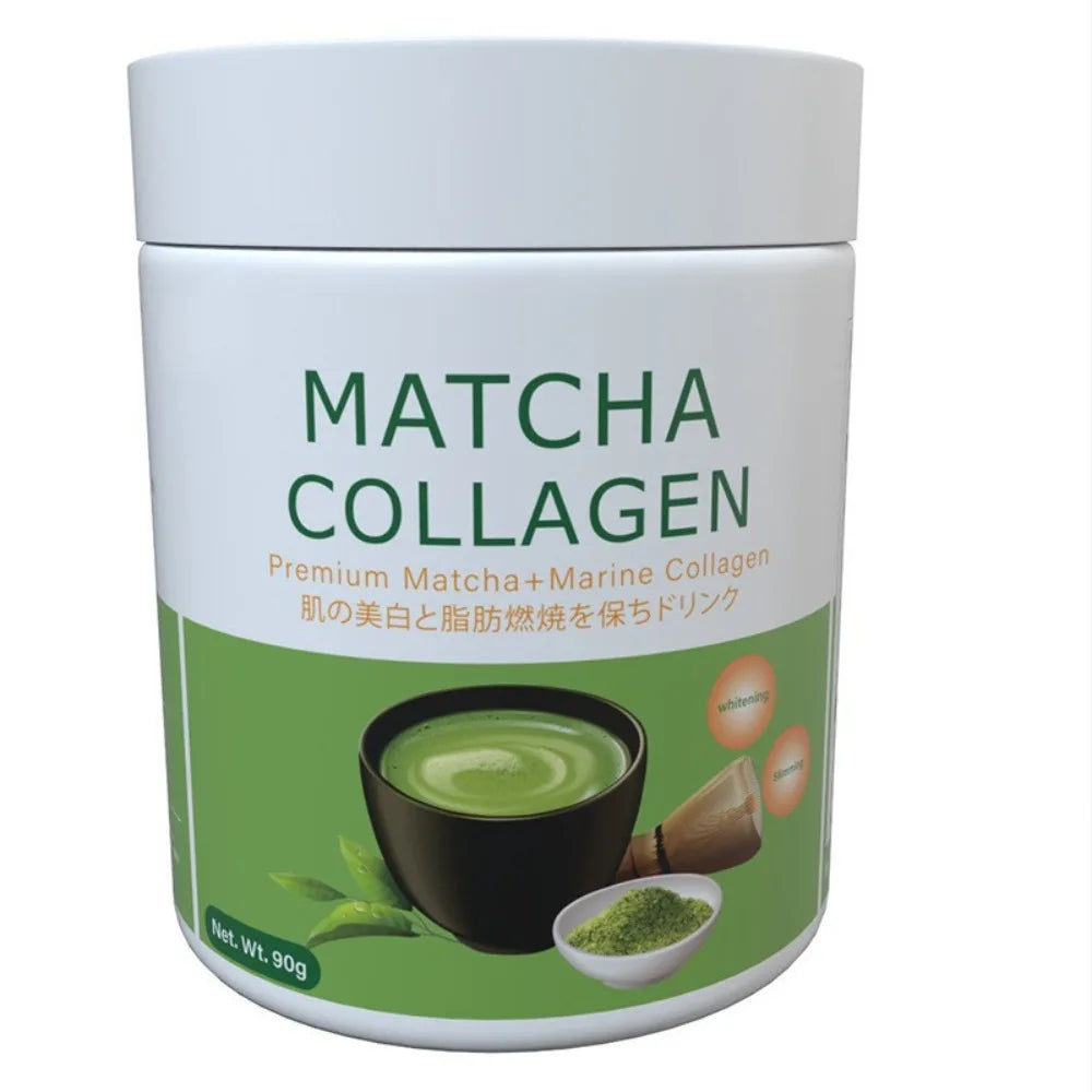 Matcha Collagen Powder Marine Collagen Organic Green Tea Drink Mix Gluten Free 30 Servings