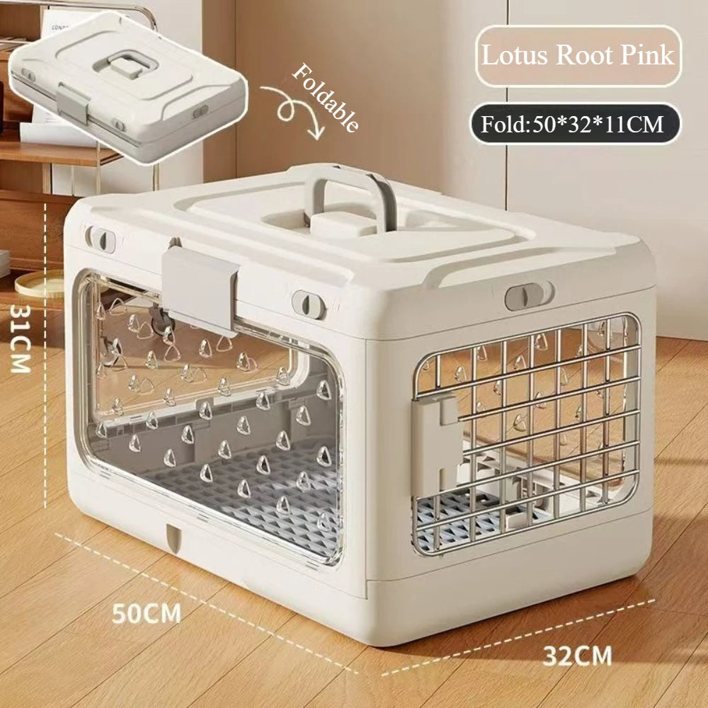 Portable Folding Travel Pet Carrier Box for Cats Dogs