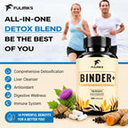 Detox Binder Supplement Zeolite Bentonite Clay Milk Thistle Liver Gut Support