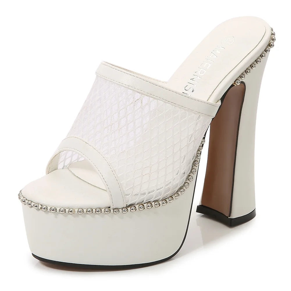 Women's Fashion Platform Thick High Heel Flip Flop Sandals