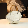 Women's Shell Bamboo Handle Handbag