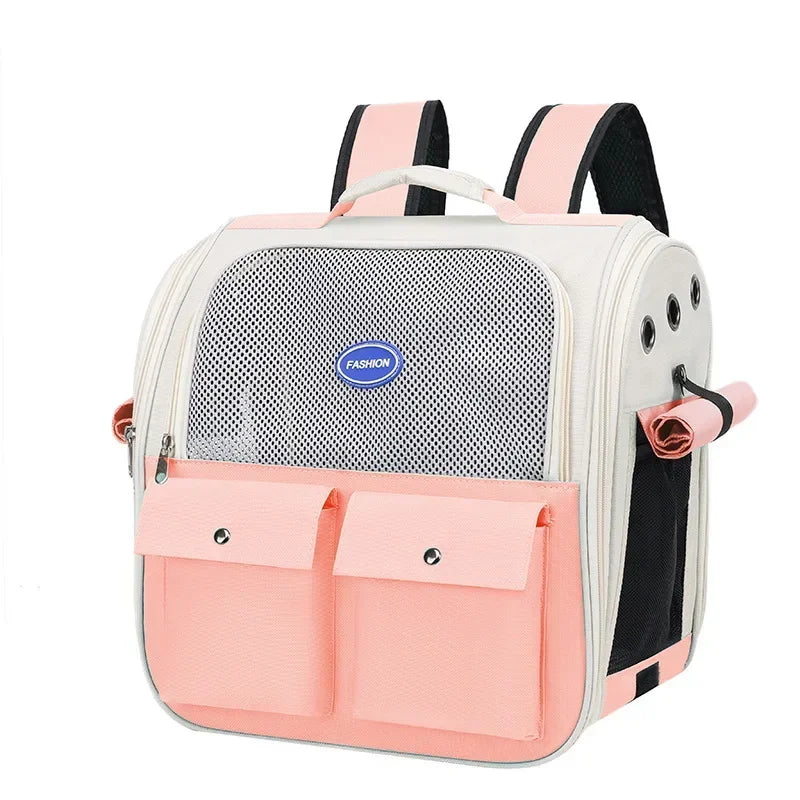 Large Capacity Pet Backpack Carrier for Cats Dogs