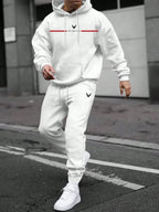 Men's Hooded Pullover and Sweatpants Two-Piece Set