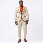 Men's Elegant Slim Fit 2-Piece Suit Set