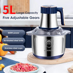 Electric 5-Speed Meat Grinder and Food Processor 5.3 qt 500W