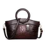 Women's Crocodile Pattern Handbag Shoulder Tote Bag H303-2