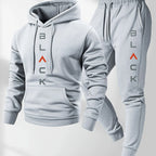 Men's Printed Hooded Sweatshirt and Sweatpants Set