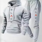 Men's Printed Hooded Sweatshirt and Sweatpants Set