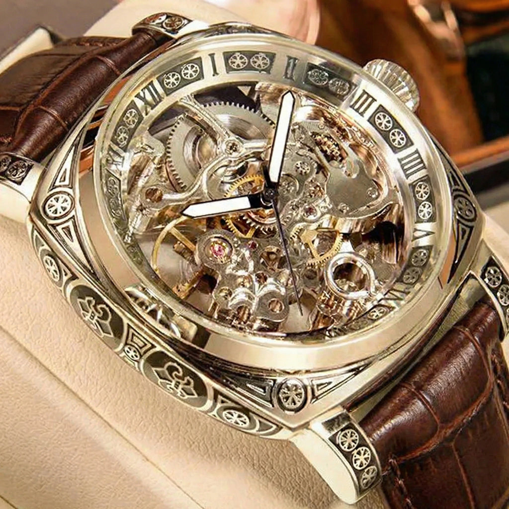 Men's Automatic Tourbillon Hollow Mechanical Watch