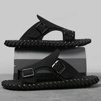 Men's Luxury Genuine Leather Outdoor Beach Slide Sandals