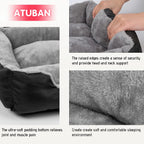 Soft Square Dog Sofa Warm Washable Pet Bed