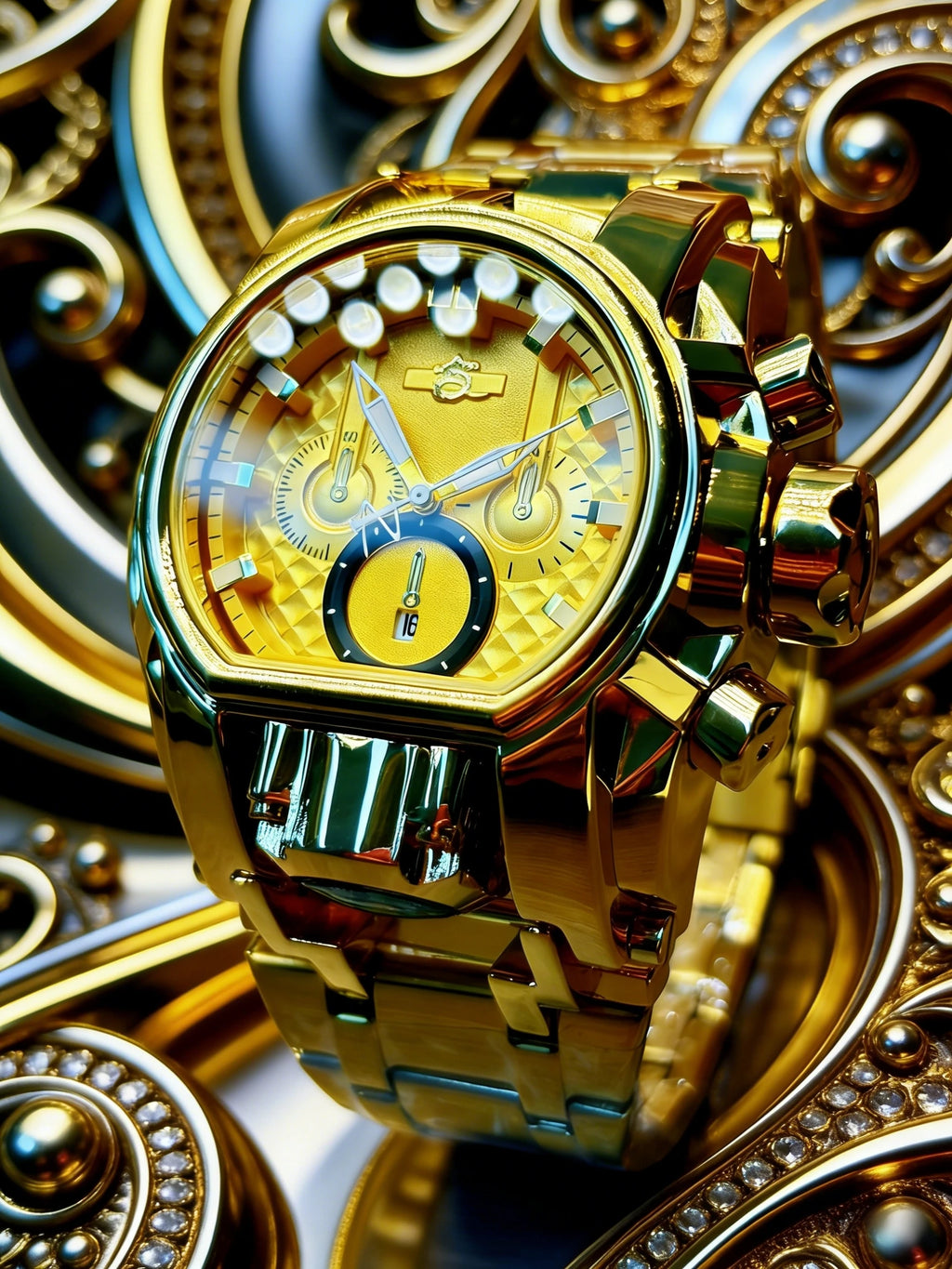 Men's Punk Large Dial Waterproof Luminous Quartz Watch