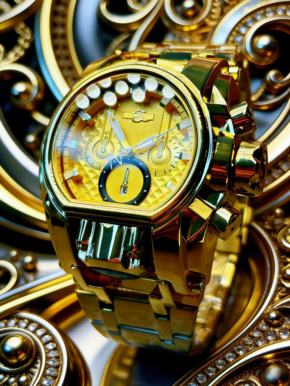 Men's Punk Large Dial Waterproof Luminous Quartz Watch