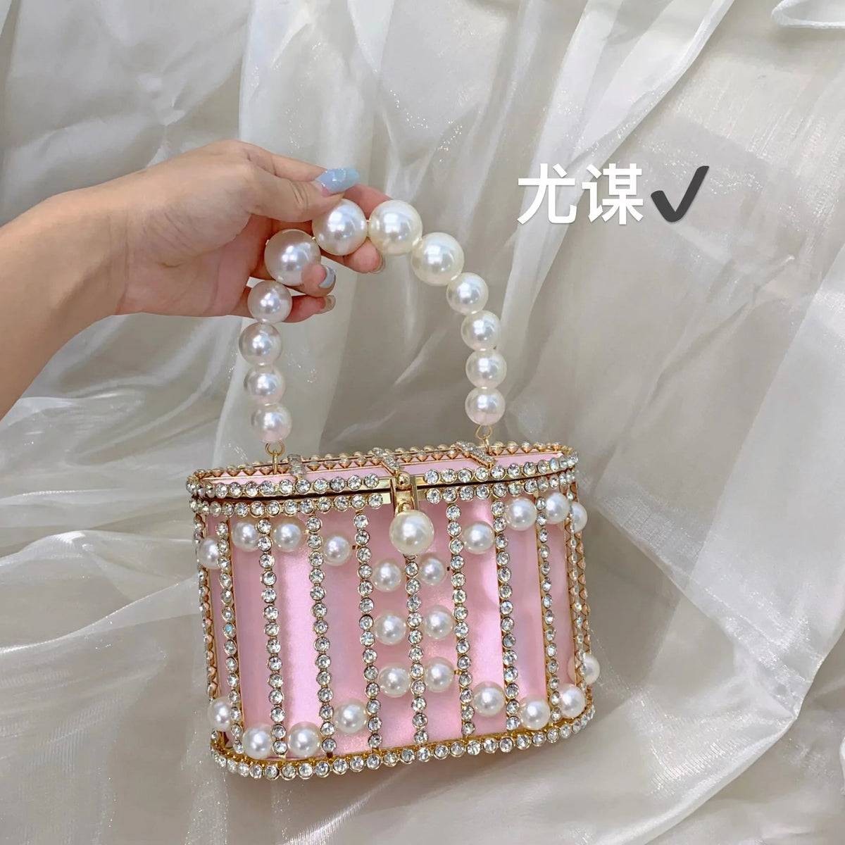 Women's Luxury Hollow Out Rhinestone Evening Clutch Bag
