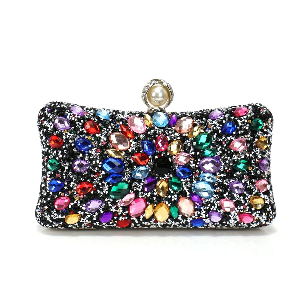 Women's Luxury Pearl Rhinestone Evening Clutch Bag