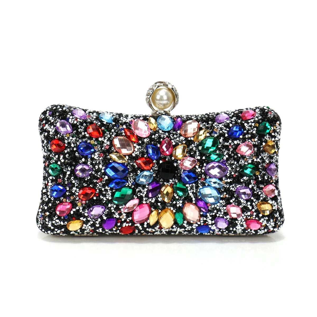 Women's Luxury Pearl Rhinestone Evening Clutch Bag