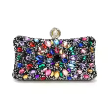 Women's Luxury Pearl Rhinestone Evening Clutch Bag