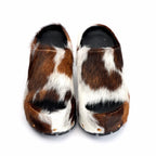 Women's Vintage Studded Arch Support Fur Platform Clogs 502