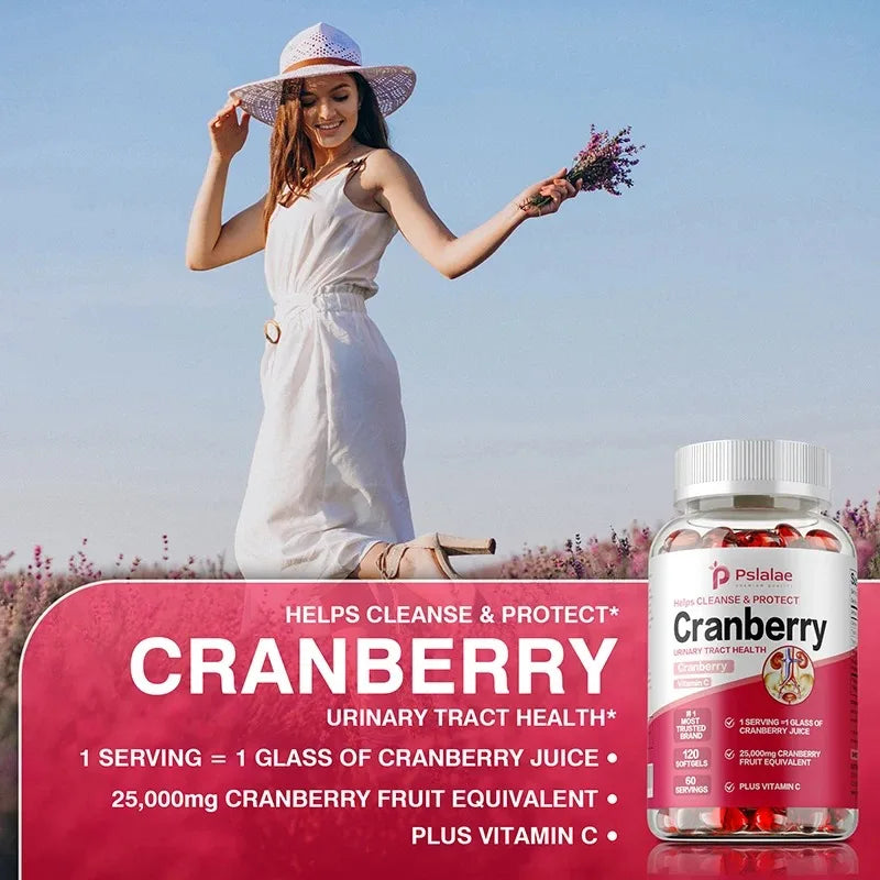 Organic Cranberry Capsules Urinary Tract Bladder Health