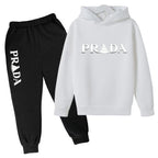 Kids' Printed Hooded Sweatshirt and Pants 2-Piece Set
