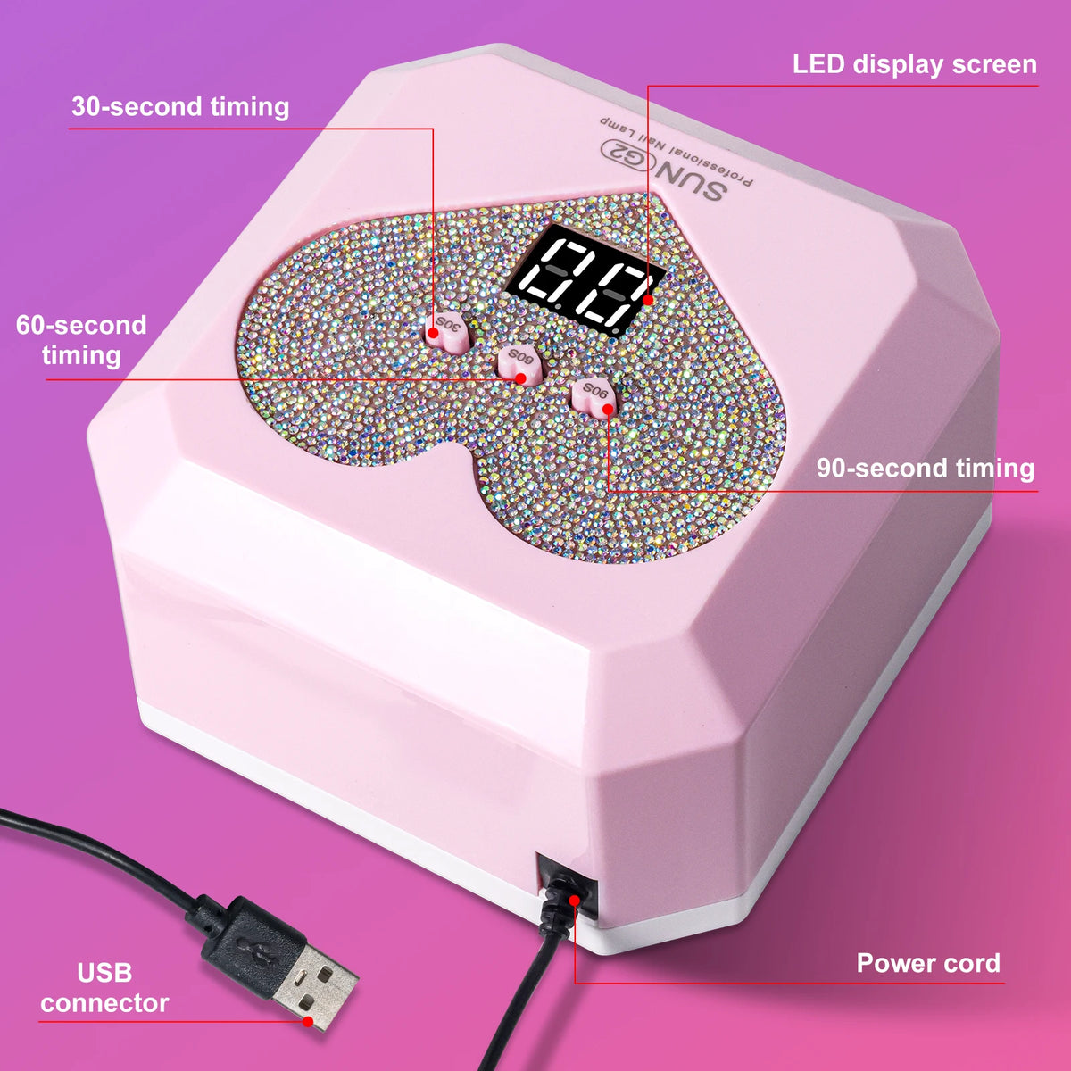 Portable UV Nail Dryer Lamp 21 LEDs for Gel Polish