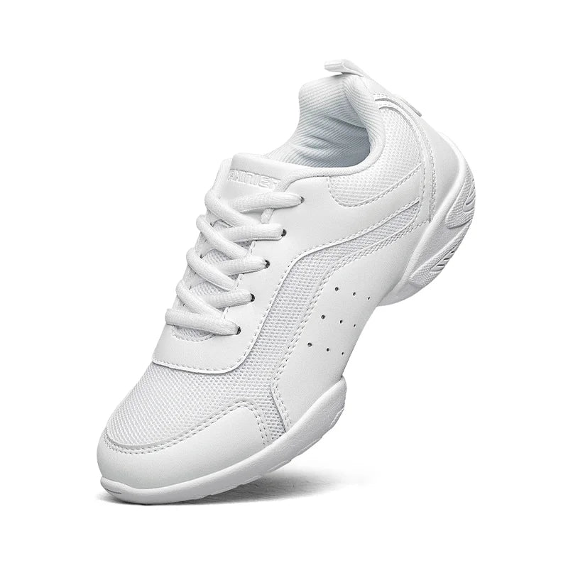 Kids' White Split Sole Cheer Dance Sneakers