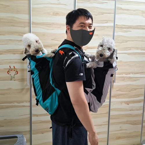 Breathable Pet Backpack Dog Carrier Bag with Waist Belt