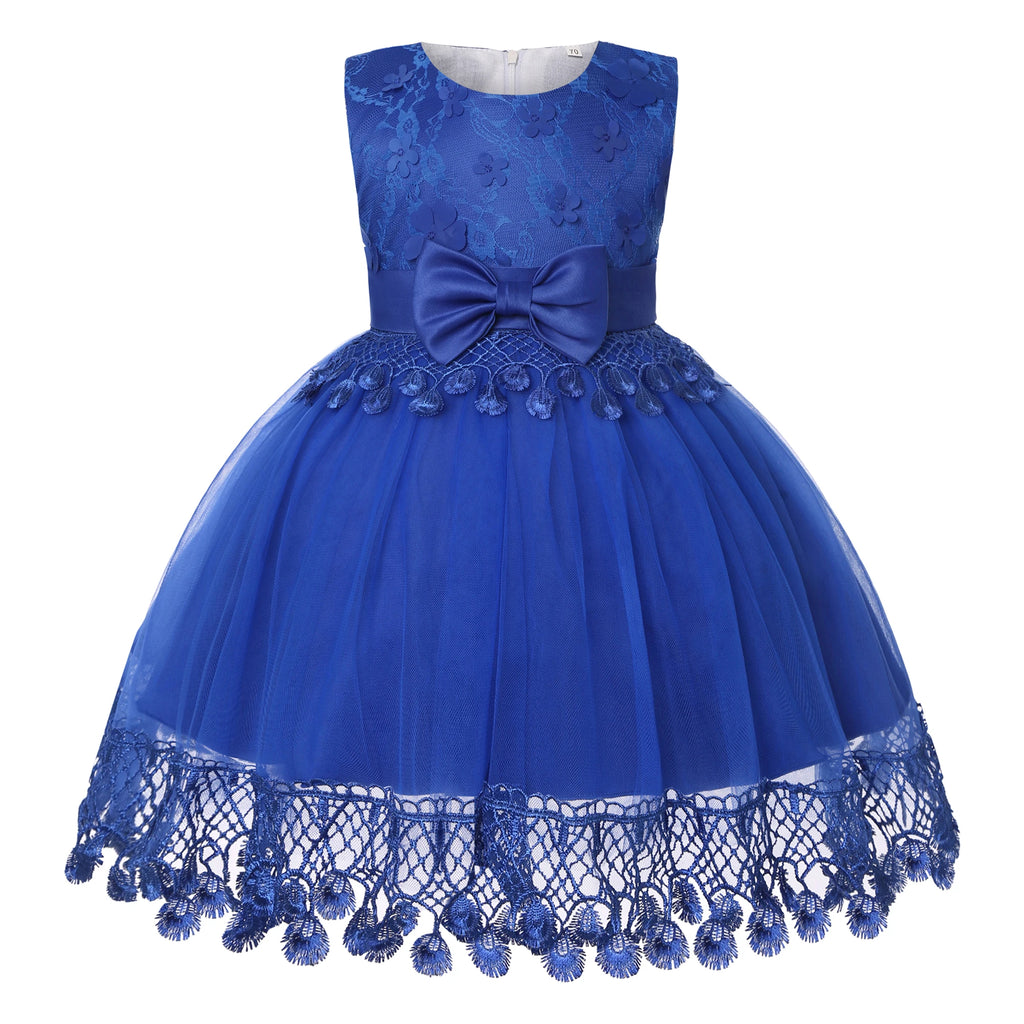 Girls' Sequin Bow Tulle Princess Dress