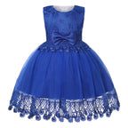 Girls' Sequin Bow Tulle Princess Dress