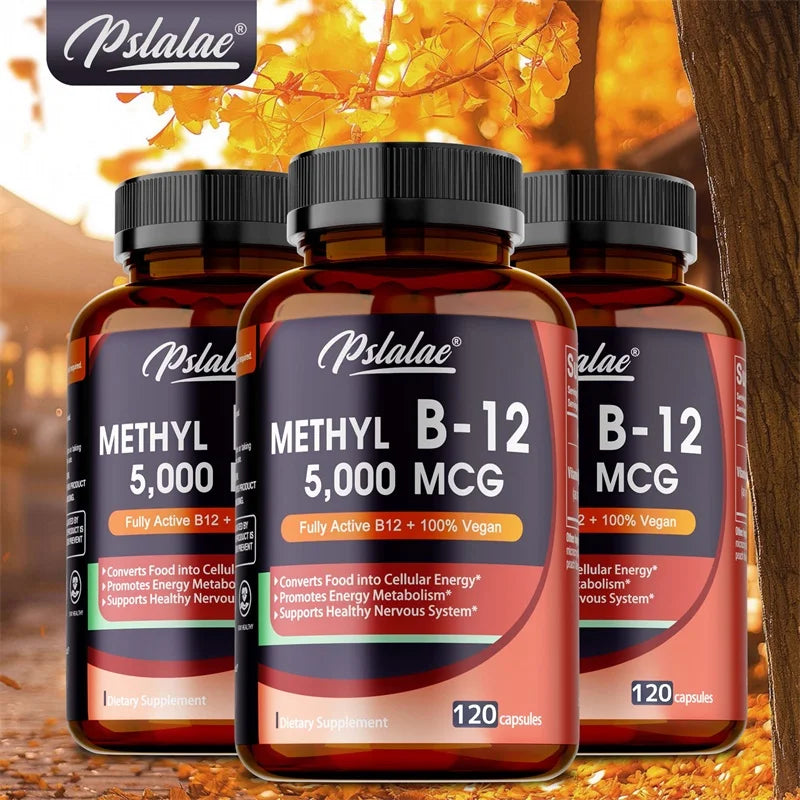 Vitamin B12 5000 mcg Energy and Brain Support Capsules