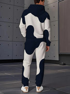 Men's 3D Pattern Printed Hoodie and Pants Two-Piece Set