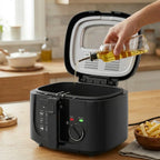 1600W Electric Deep Fryer with 2.6-Quart Non-Stick Basket