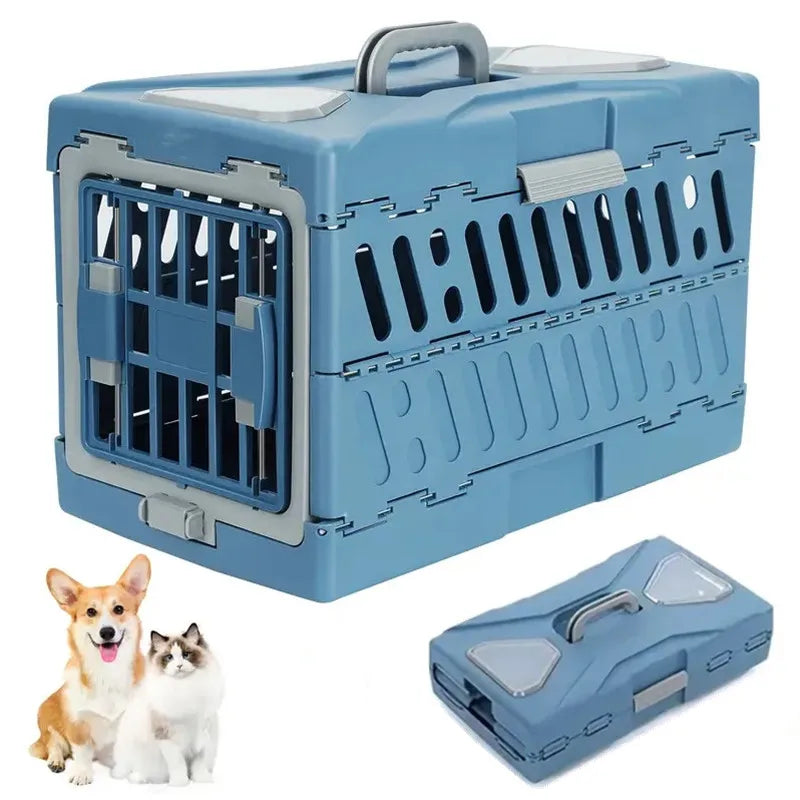Foldable Pet Travel Carrier Dog Cage for Cats Dogs