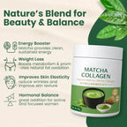 Matcha Collagen Powder Marine Collagen Organic Green Tea Drink Mix Gluten Free 30 Servings
